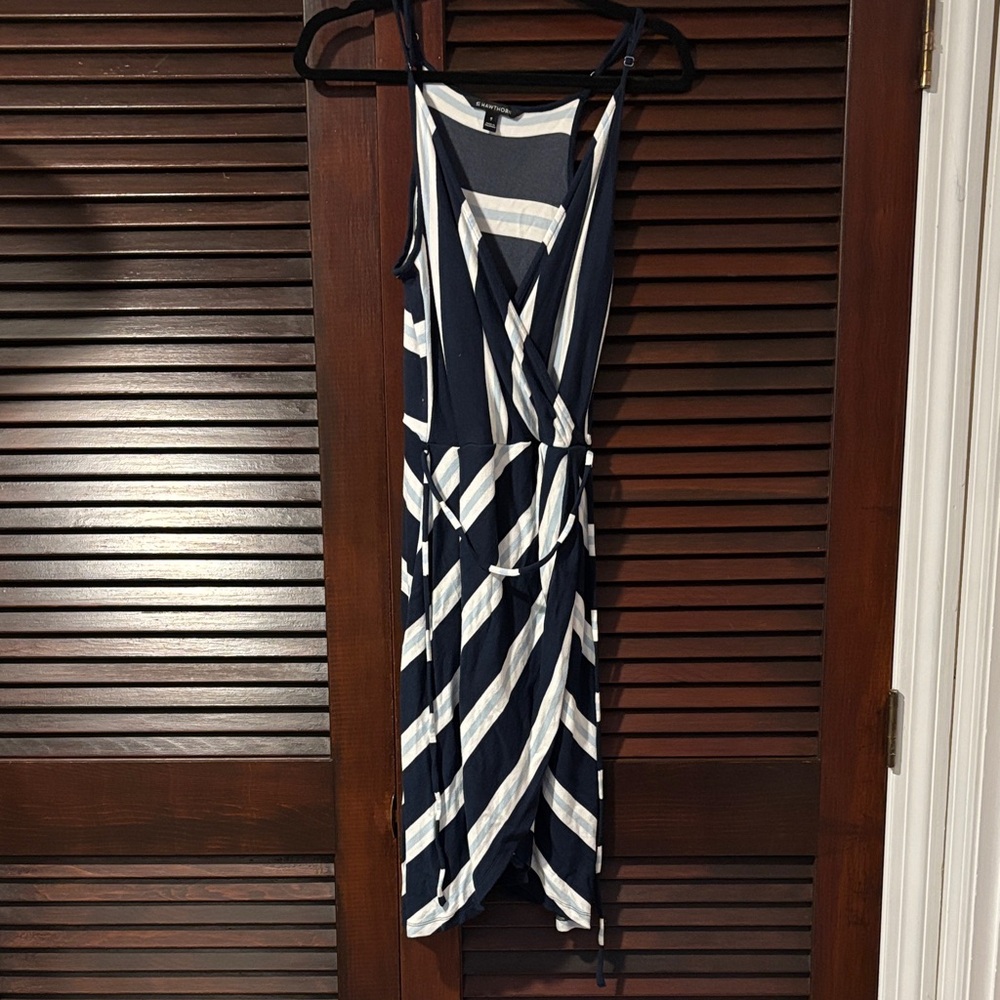 41 Hawthorn Navy and White Wrap Dress